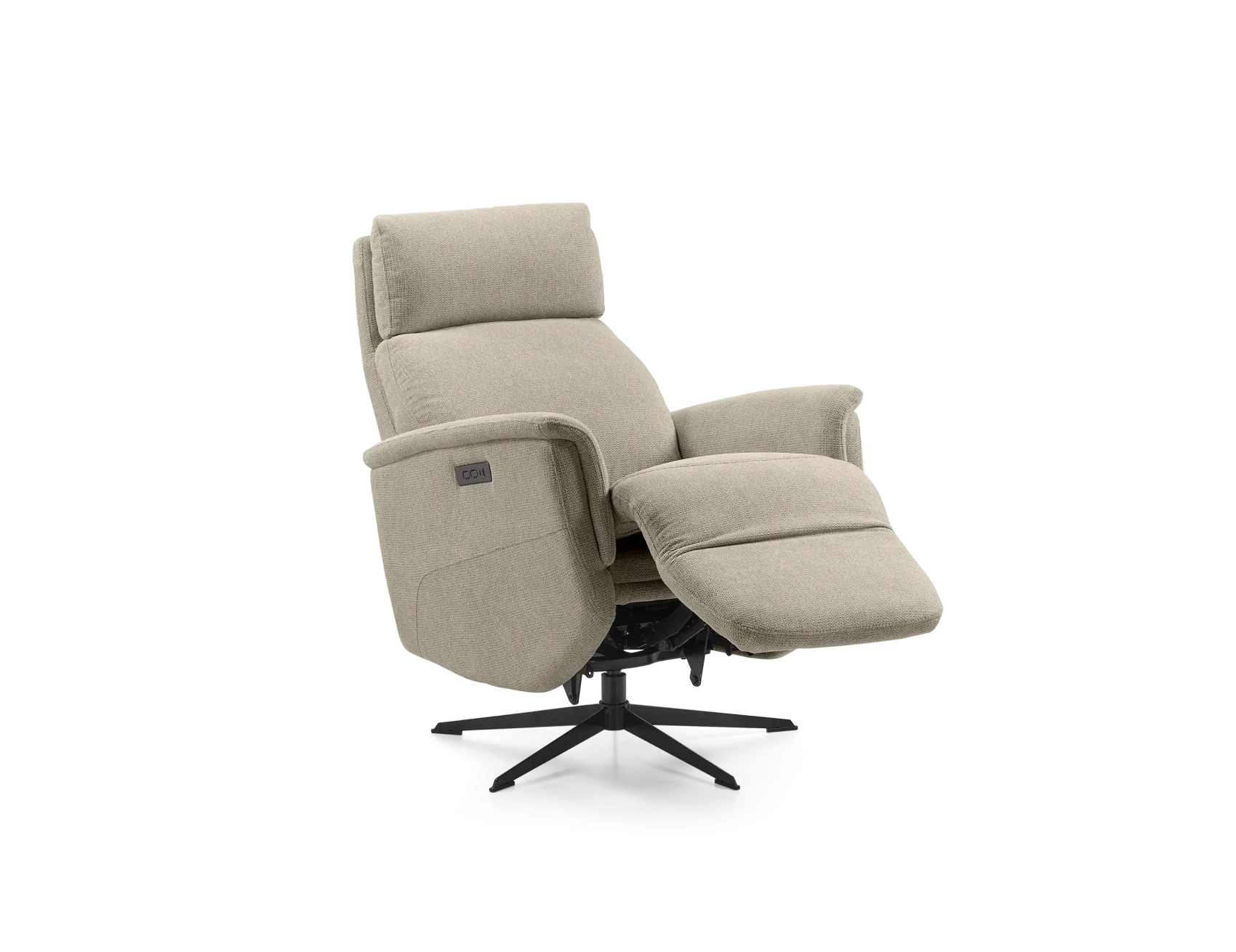 Butaca Relax Giratòria Bellagio – Entapissada en Tela Gris Clar
