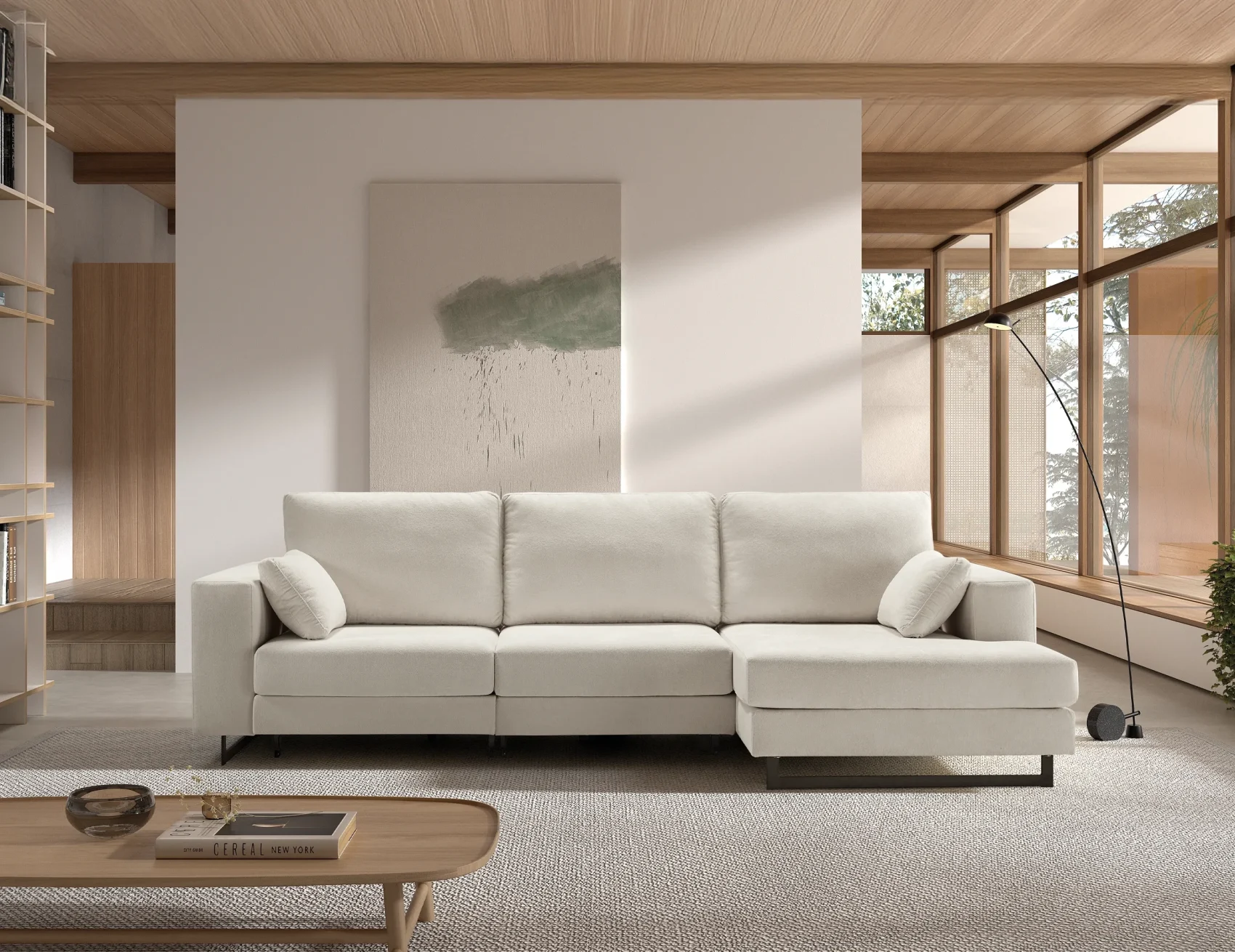 Sofà MONET Raconer amb Chaise Longue Desplaçable – 4 Places