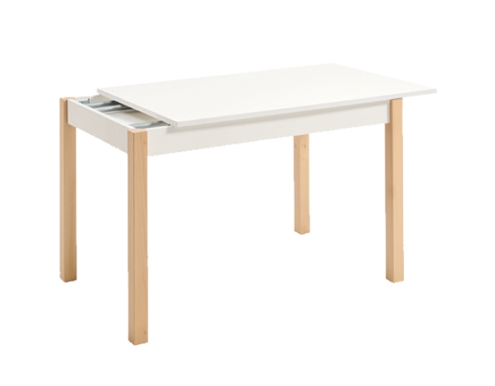 Taula extensible Arona blanca i fusta