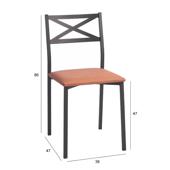 Silla de Comedor “Bárbara” con Asiento Tapizado