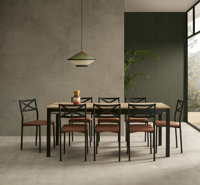 Silla de Comedor “Bárbara” con Asiento Tapizado