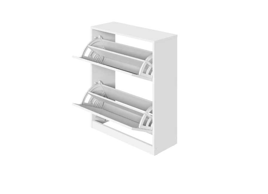 Sabater compacte blanc amb 2 safates abatibles metàl·liques