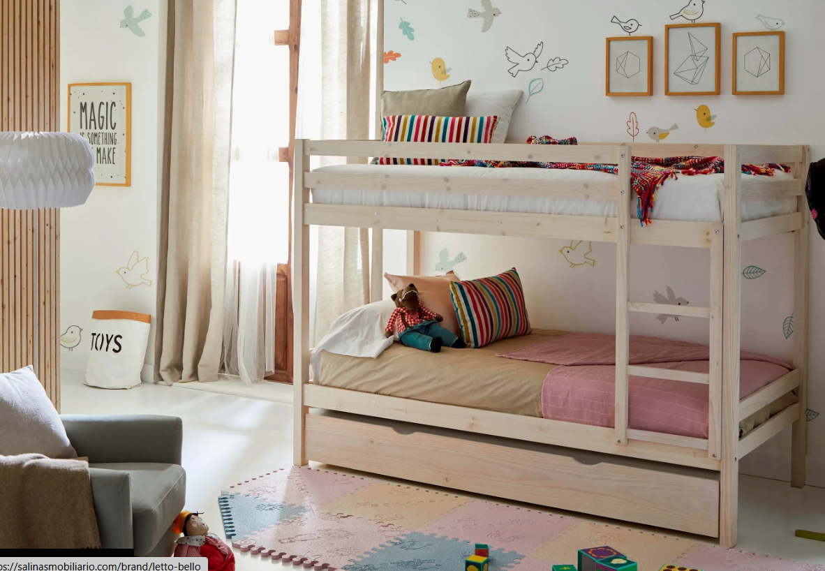 Litera infantil de madera natural PREMIER