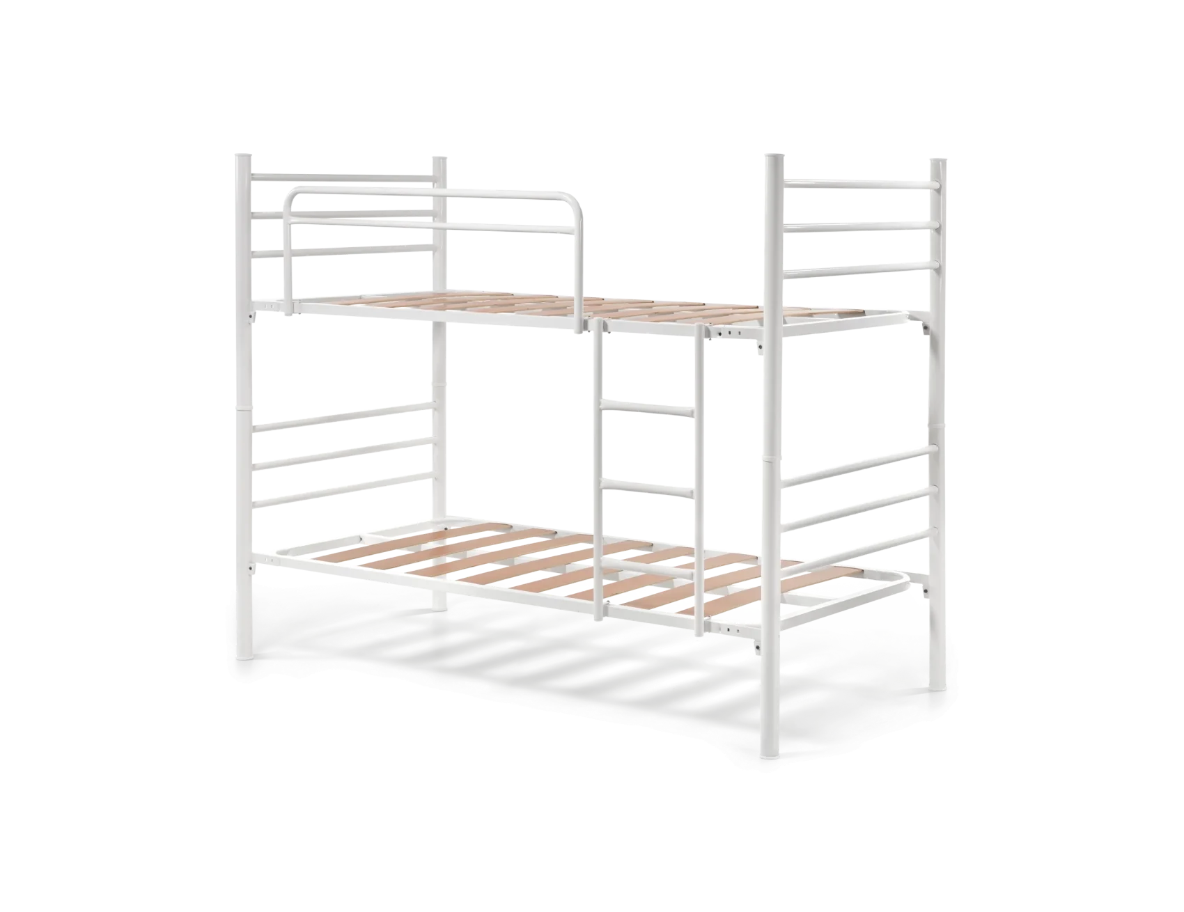 Litera metálica blanca convertible en dos camas individuales