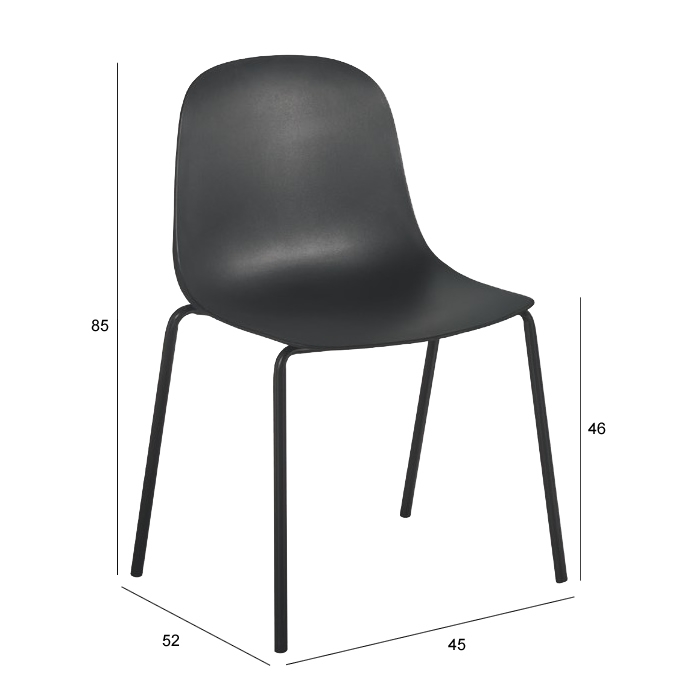 Silla de Comedor “Luna” Negra