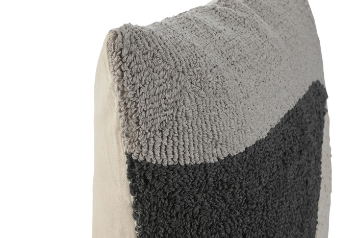 Coixí decoratiu abstracte multicolor en tons terra i gris