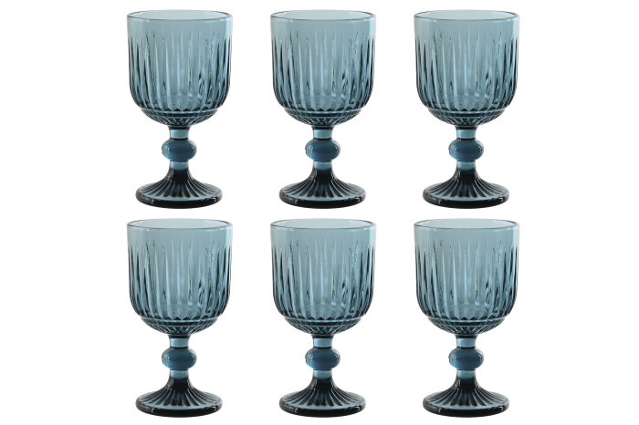 Set 6 Gots de Vidre Blaus Vintage 270 ml