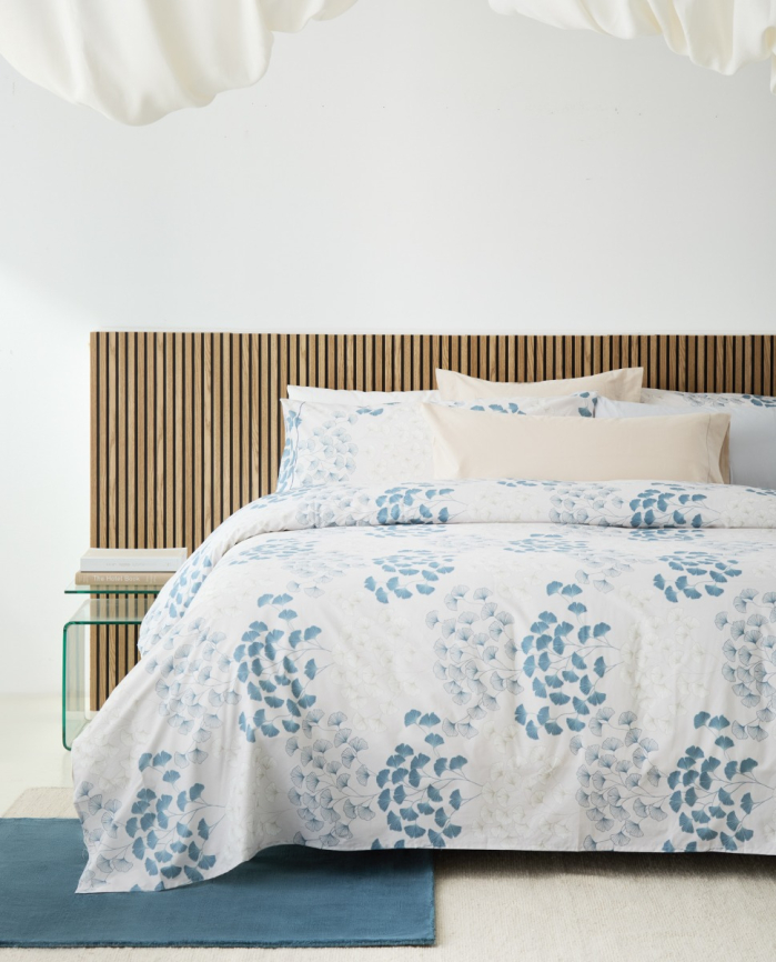 Joc de funda nòrdica Loto Blau Marí – percal 200 fils, 100% cotó pentinat