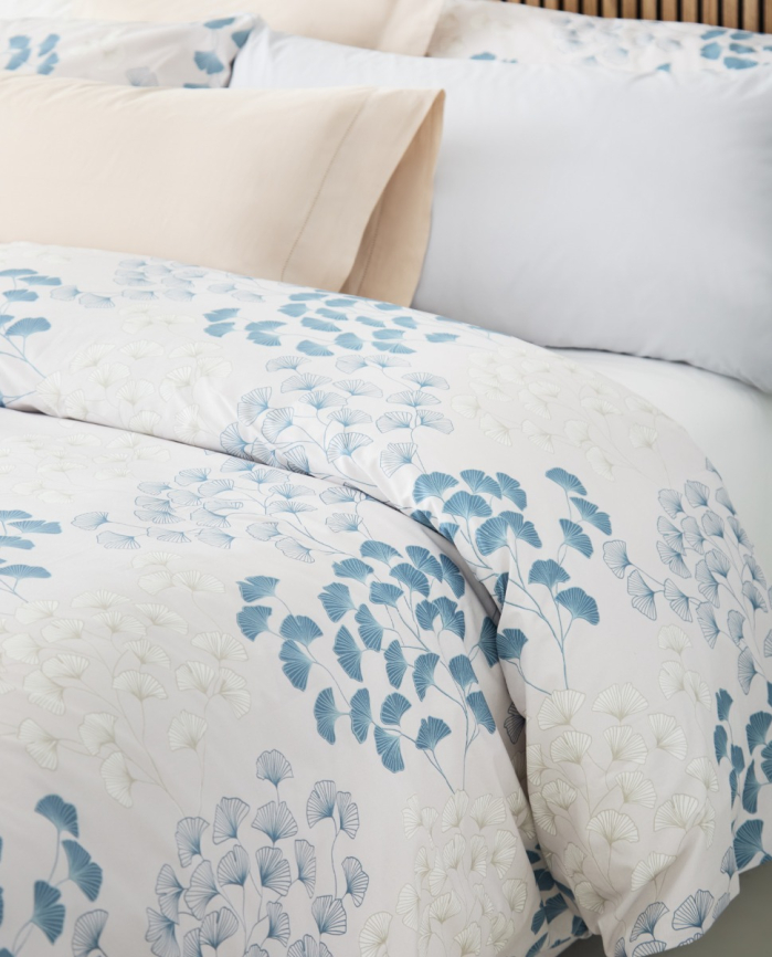 Joc de funda nòrdica Loto Blau Marí – percal 200 fils, 100% cotó pentinat