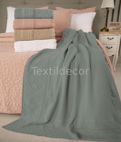 Plaid waffle Cotton Dreams Verd Sàlvia