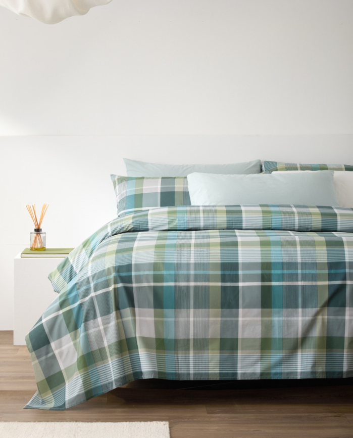 Joc de funda nòrdica Spencer Agua – percal 200 fils, 100% cotó pentinat