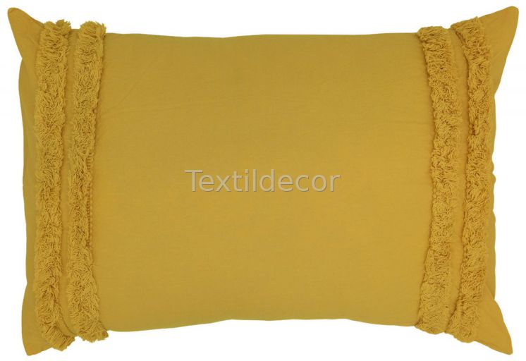 Coixí Larisa amb Serrells – Mostassa, 35 × 50 cm