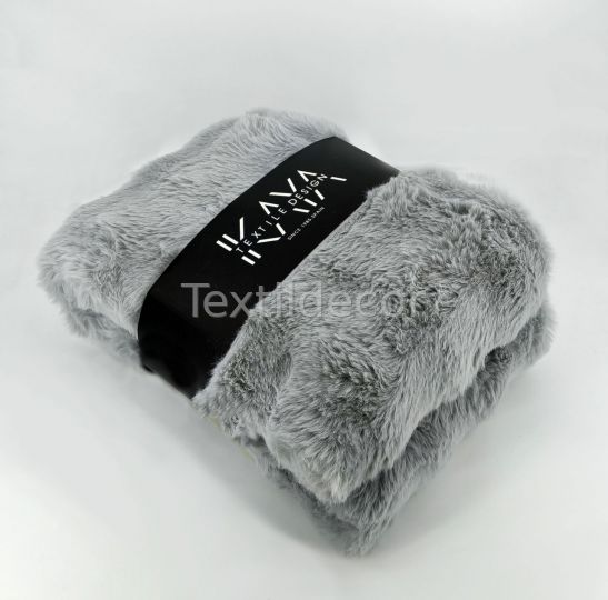 Manta de Pèl Suau Grisa