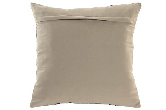 Coixí Decoratiu amb Ratlles en Beix, Negre i Blanc 45x45 cm