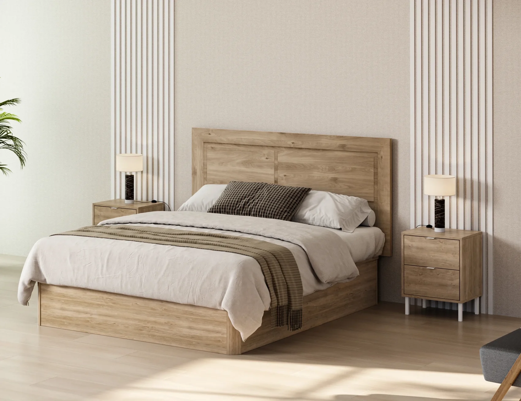 Còmoda 4 calaixos color roure natural