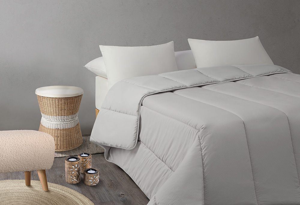 Edredó Nòrdic Perla Microfibra Gris Velfont