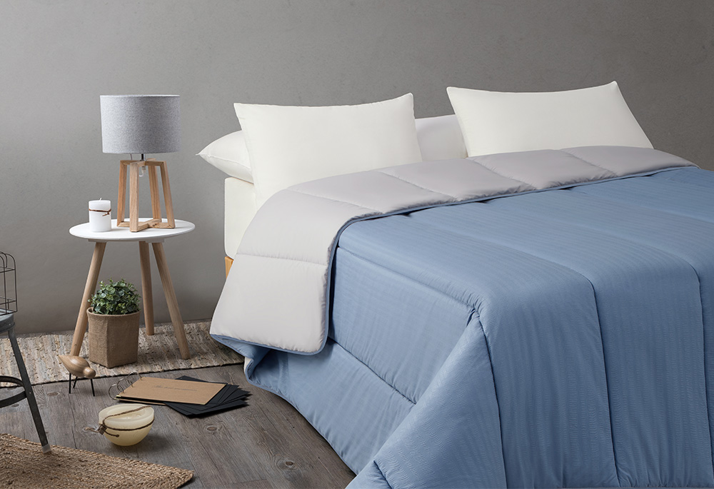 Edredó Nòrdic Trazos Microfibra Blau Velfont