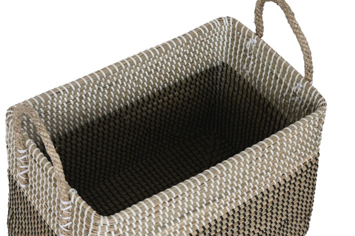 Set de 2 Cistelles Decoratives de Fibra Natural