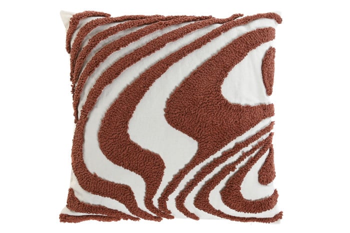 Coixí decoratiu texturitzat Terracota Wave 45x45 cm