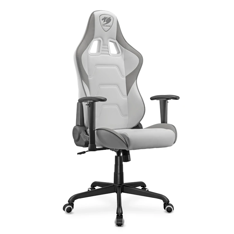 Cadira Gaming Ergonòmica Tipus Racing amb Reposacaps i Coixí Lumbar – Blanca