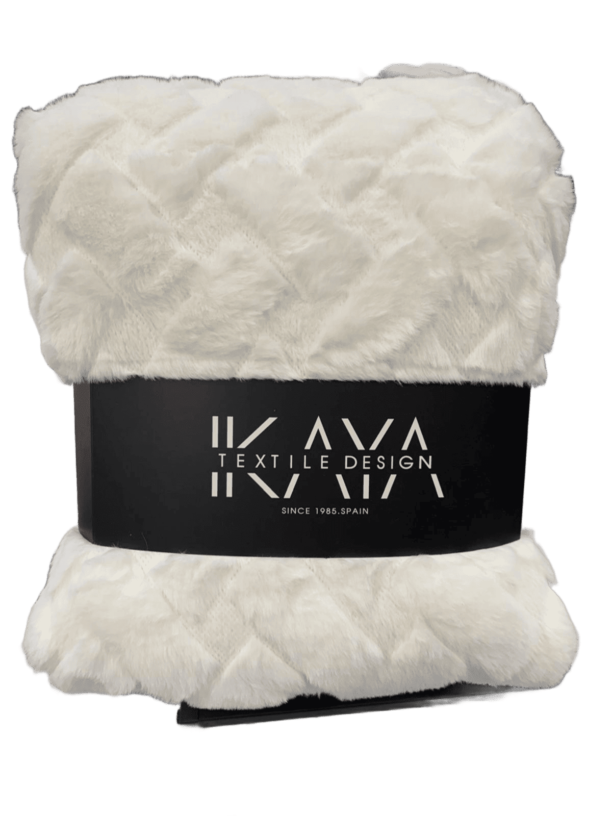 Manta Decorativa Blanca de Pèl Suau