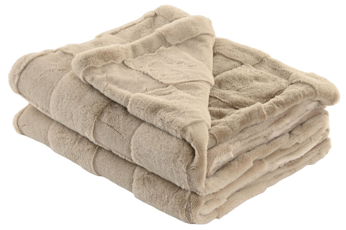 Manta Tèrmica Ultra Suau de Plush Beix