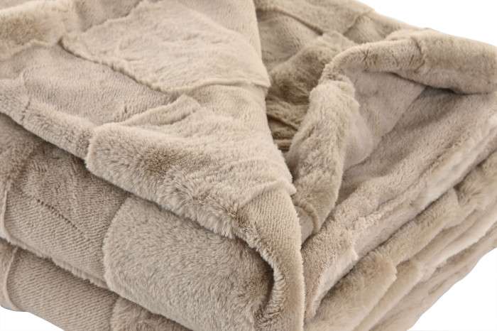 Manta Tèrmica Ultra Suau de Plush Beix