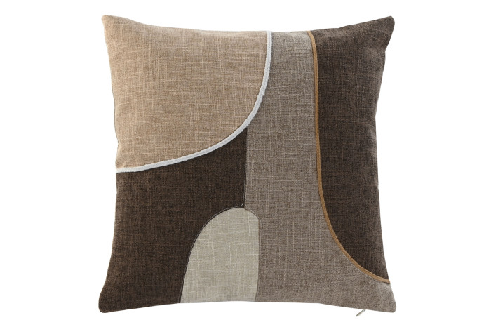 Coixí Decoratiu Abstracte en Tons Terra