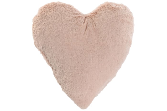 Coixí Cor de Peluix Suau Rosa