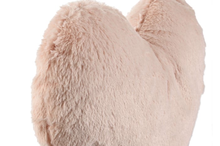 Coixí Cor de Peluix Suau Rosa