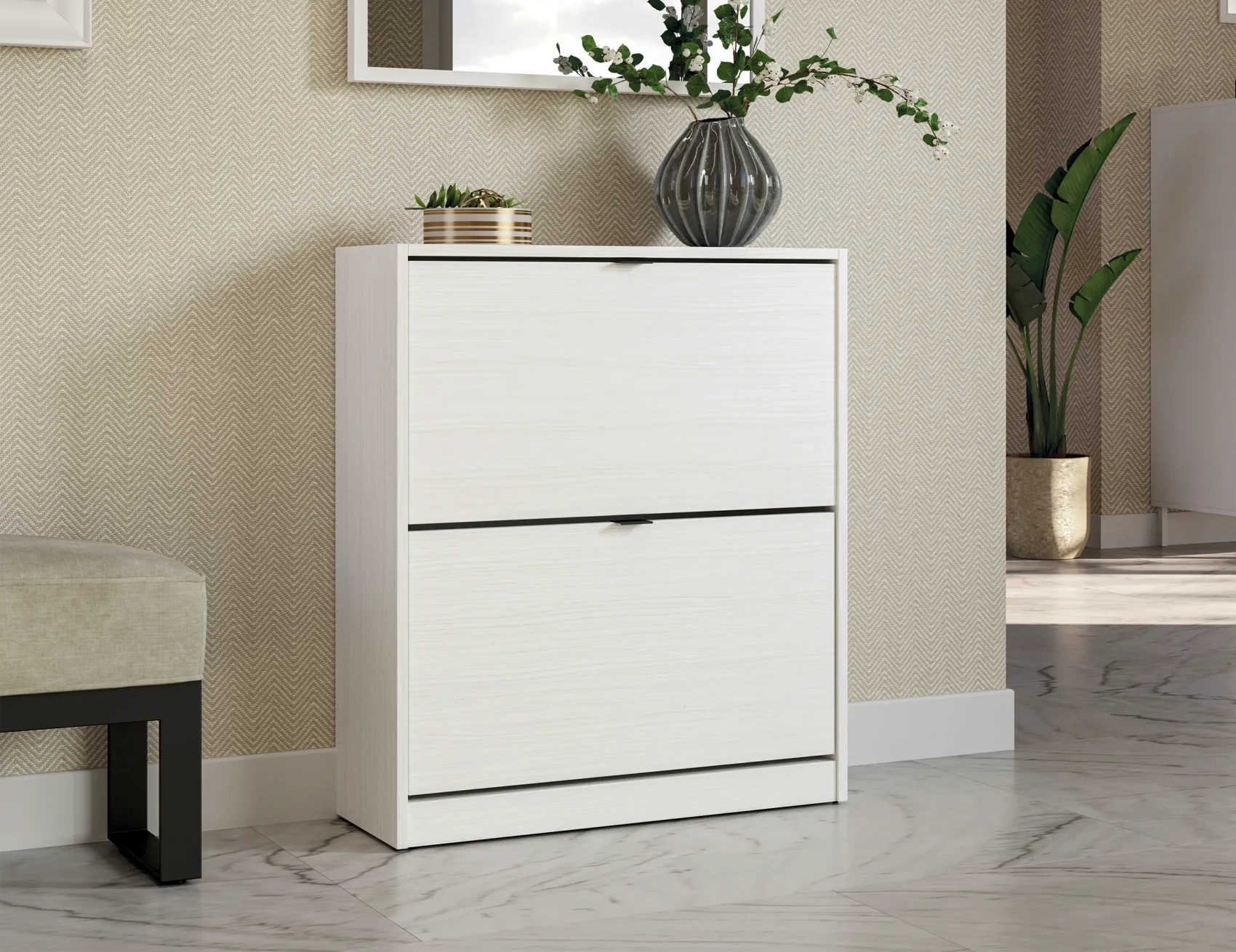 Sabater Abatible Blanc de 2 Portes per a Rebedor