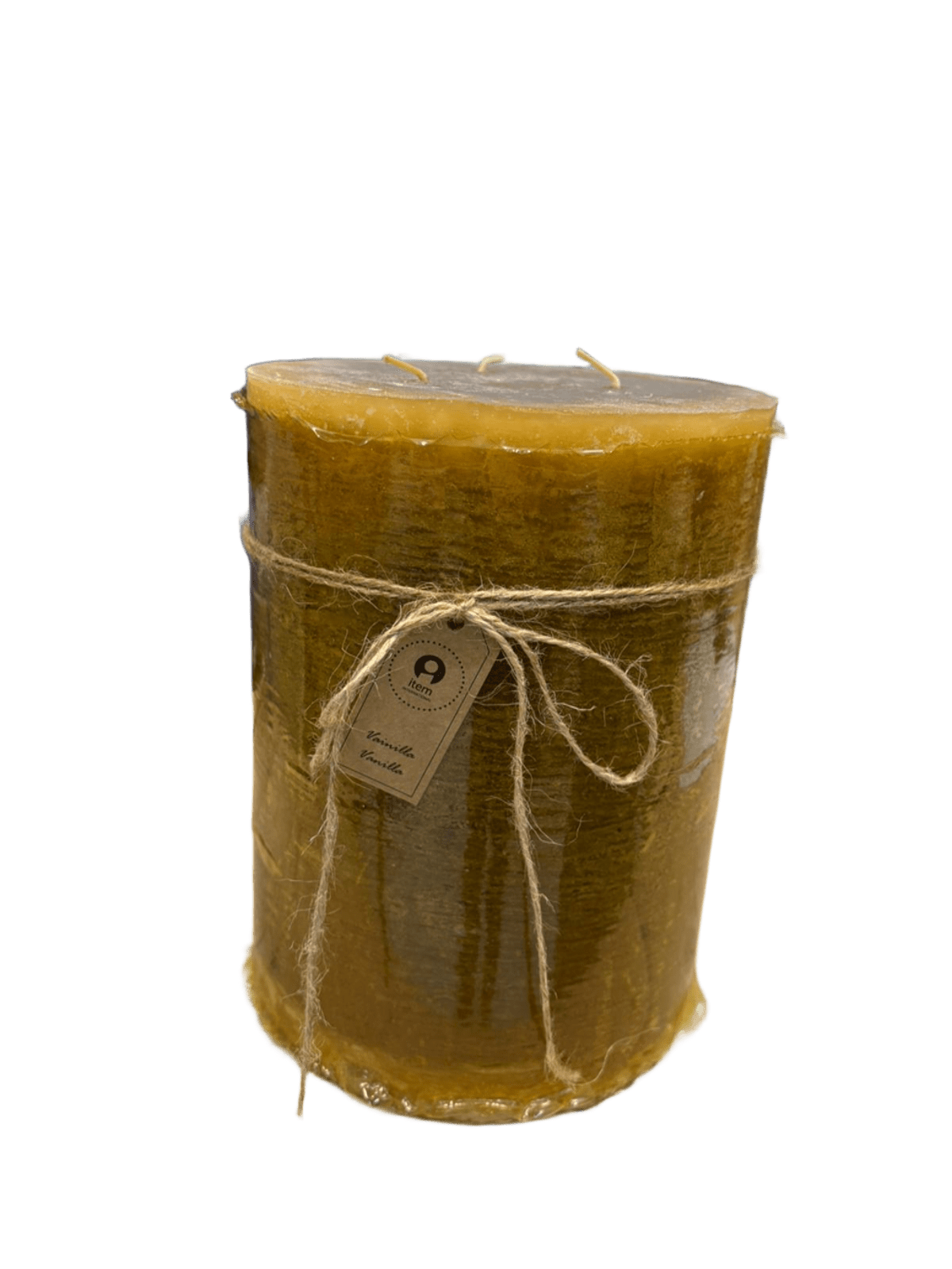 Espelma Artesanal de Cera Natural 3000g Aroma Vainilla – 3 Metxes