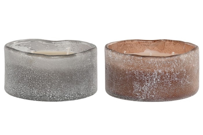 Pack de 2 espelmes artesanals de cera de soja en recipient ceràmic