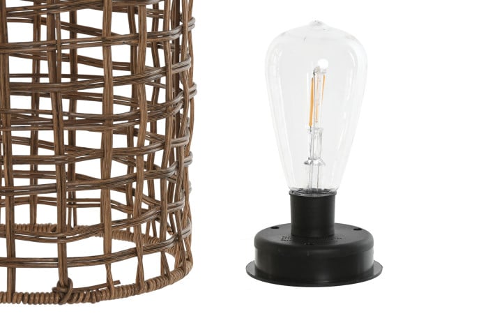 Pack de 3 Fanals Solars Decoratius de Ratan Sintètic – Il·luminació Exterior LED