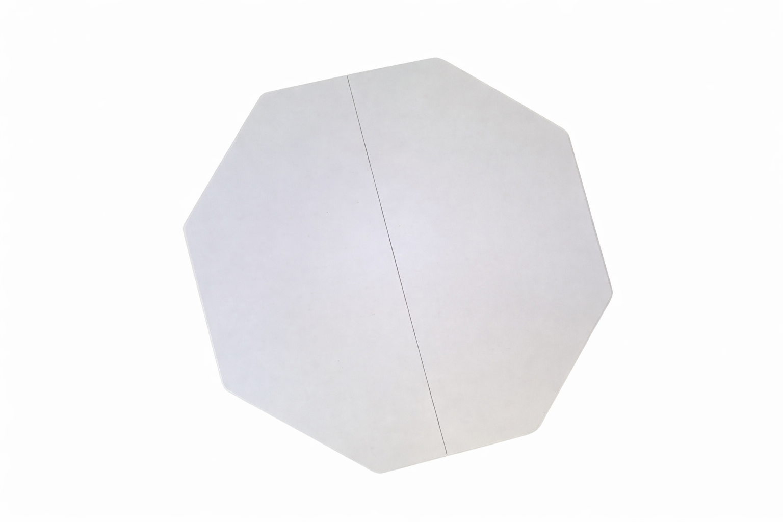 Taula de menjador extensible de fusta massissa de faig Octogonal Blanca