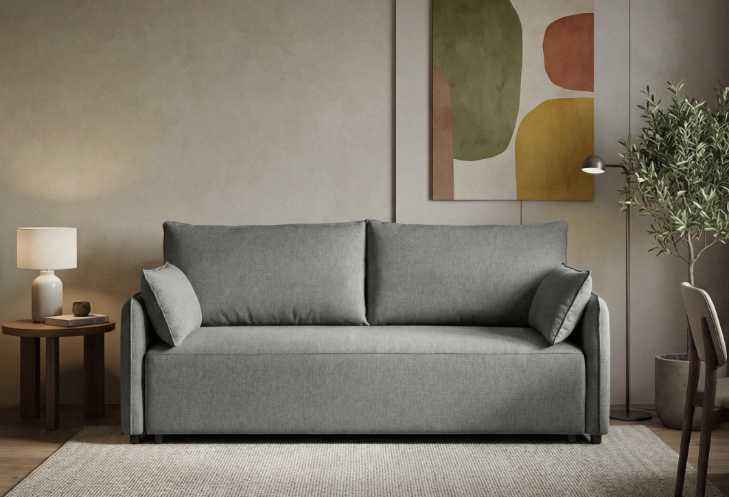 Sofà Llit amb Arcó Gris Modern