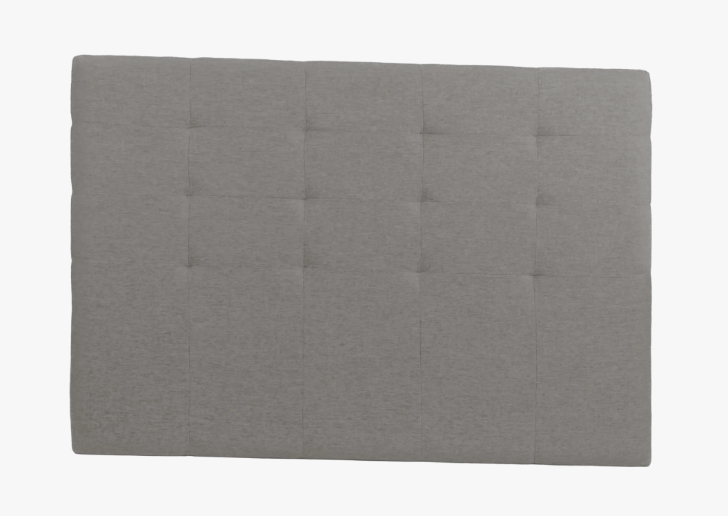 Cabecero Tapizado Gris Claro Modular – Diseño Acolchado Moderno