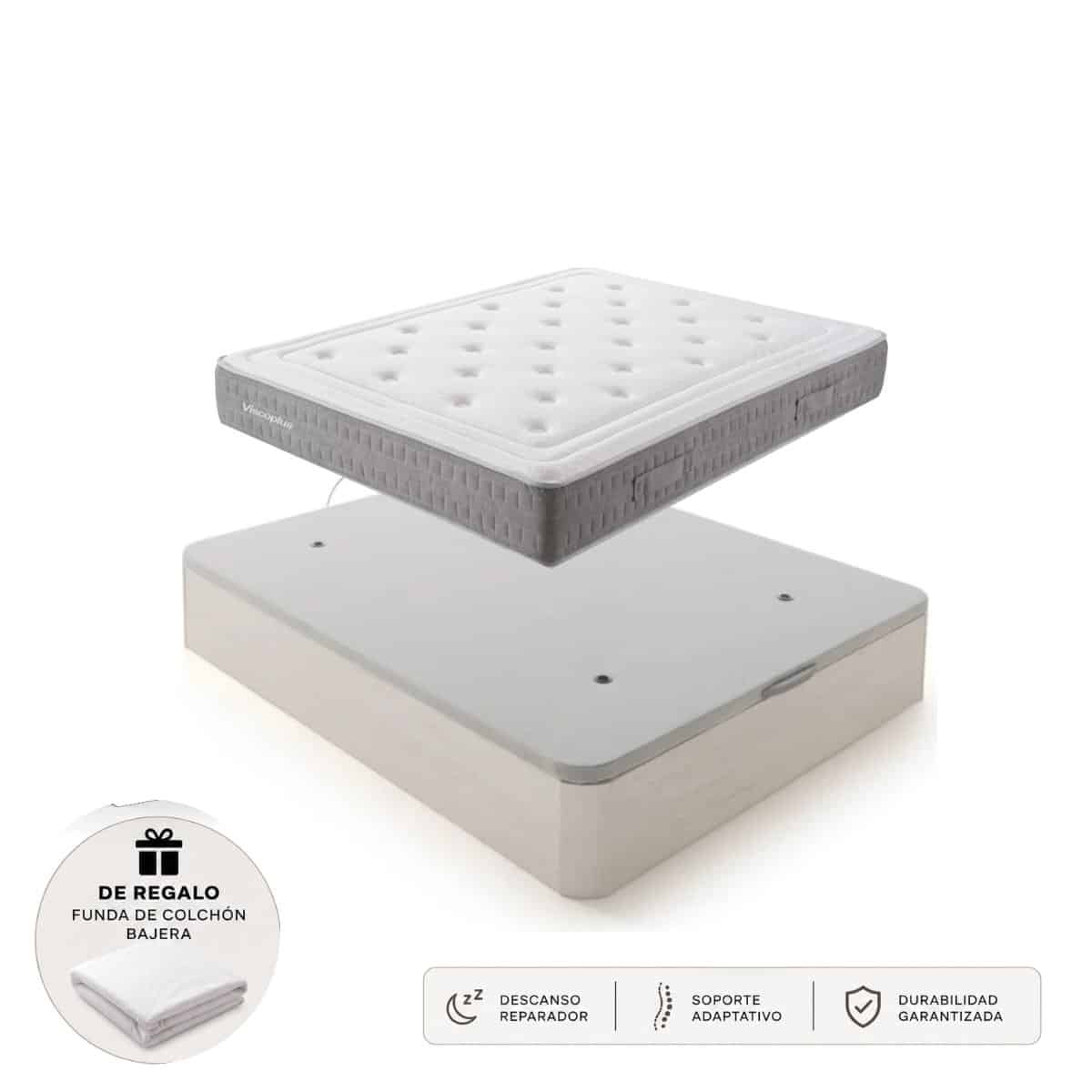 Pack Colchón Viscoplus HR30 Kuoris + Canapé Capitol