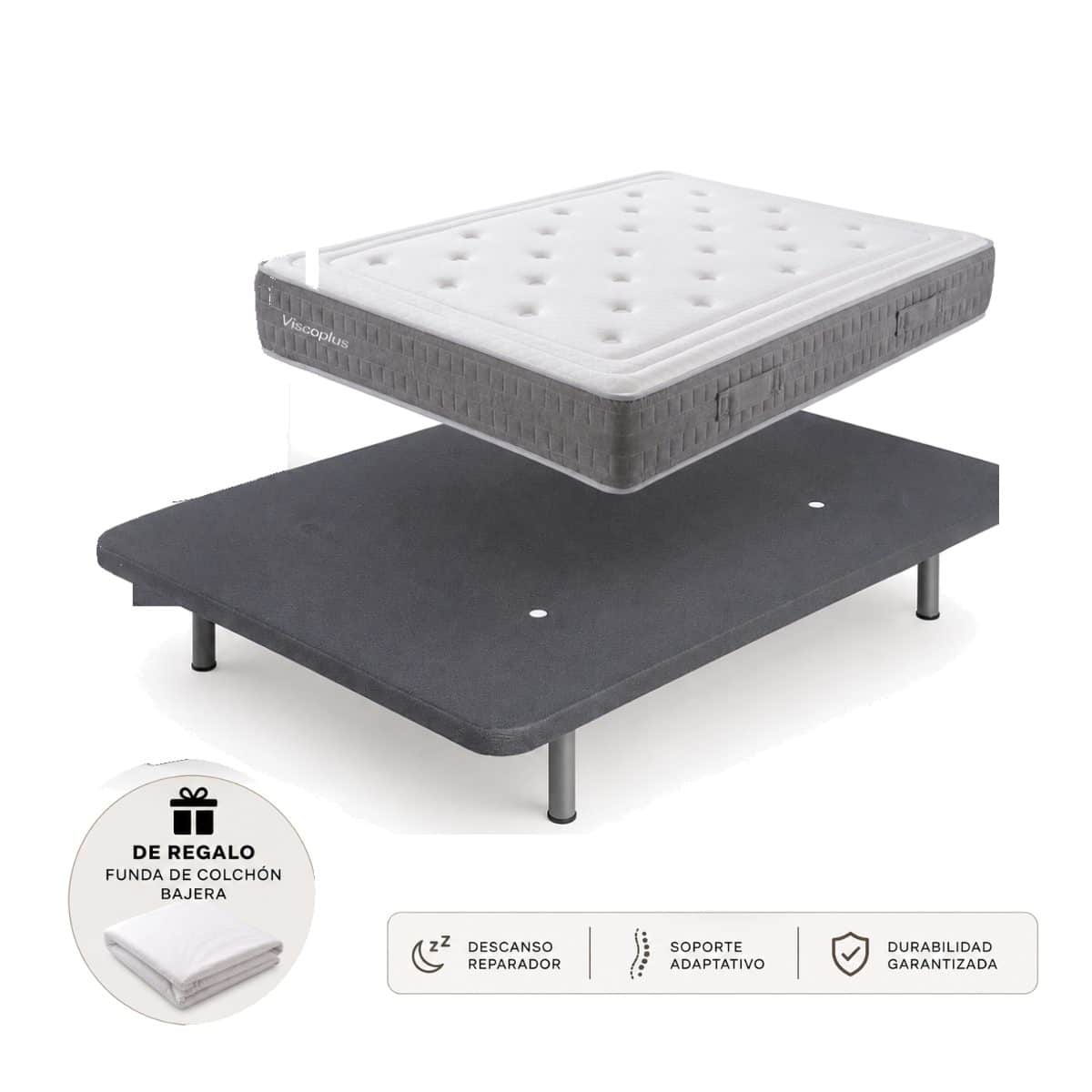 Pack Matalàs Viscoplus + Base Tapissada