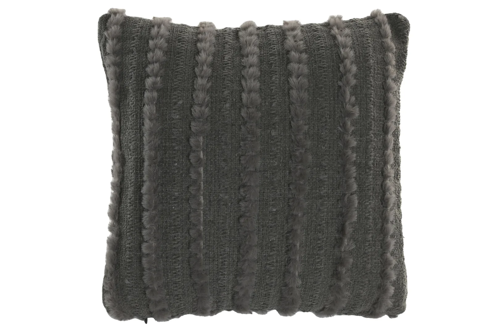 Cojín Chenilla con Relieve – Topo, 45 × 45 cm
