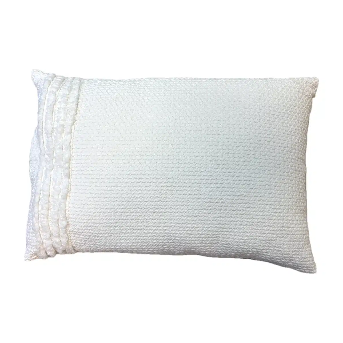 Coixí Nalan Waffle amb Serrells – Blanc, 50 × 70 cm