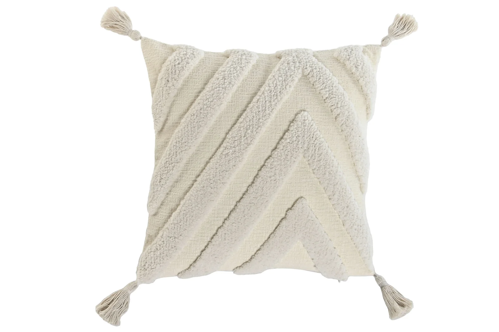 Coixí Nordik amb Relleu i Borles – Cru, 45 × 45 cm