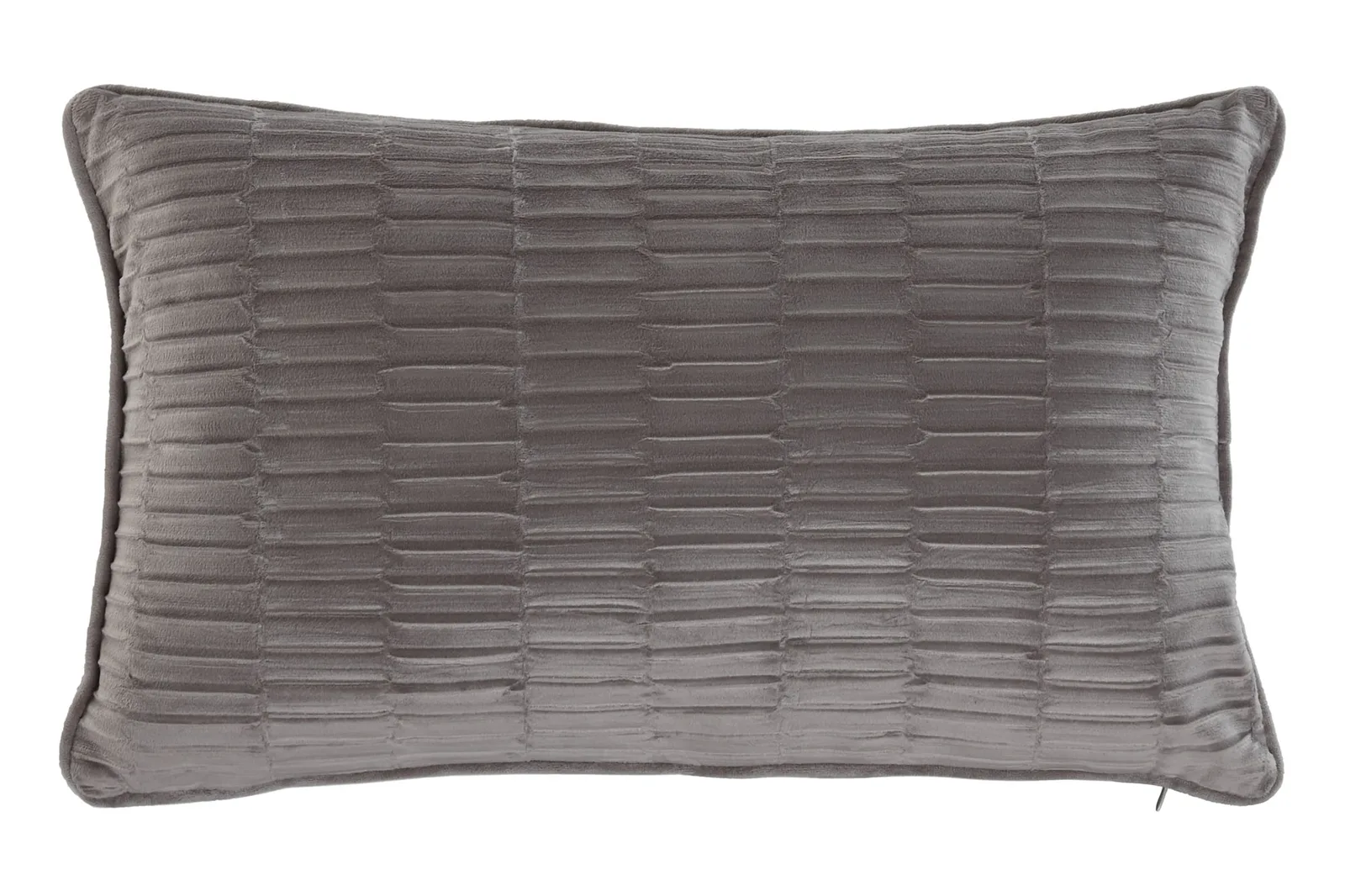 Coixí Rectangular Vellut Plisat – Rosa Pàl·lid, 30 × 50 cm