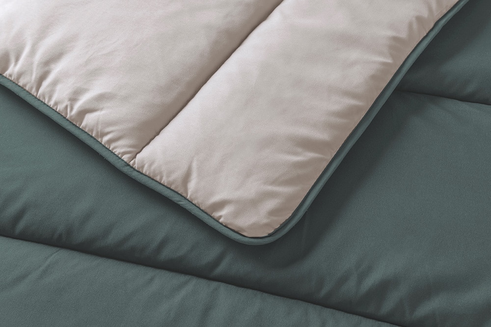 Edredó Nòrdic Velfont Denver Color Menta i Beix – Bicolor Reversible
