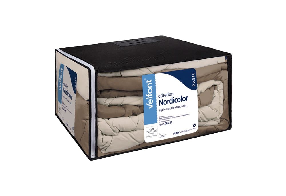Edredó Nòrdic Velfont Denver Color Taupe i Beix – Bicolor Reversible